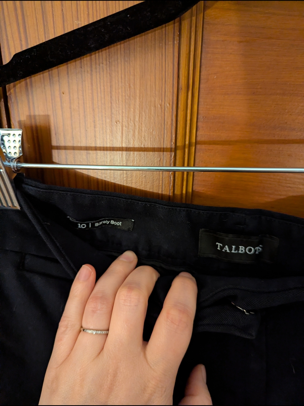 Talbots Navy Blue Barely Boot Trousers